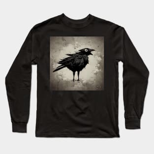 Cute crow anime style Long Sleeve T-Shirt